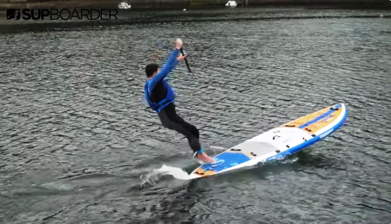 falling off a paddleboard