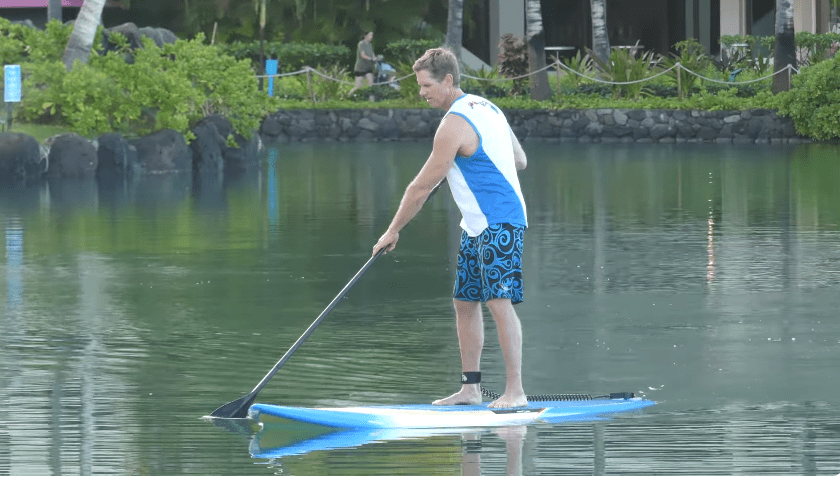 turning a paddle board